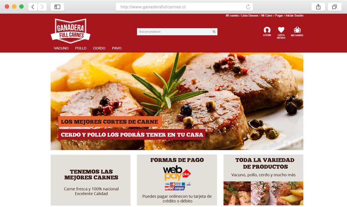 Diseño Web Ecommerce Ganadera full carnes