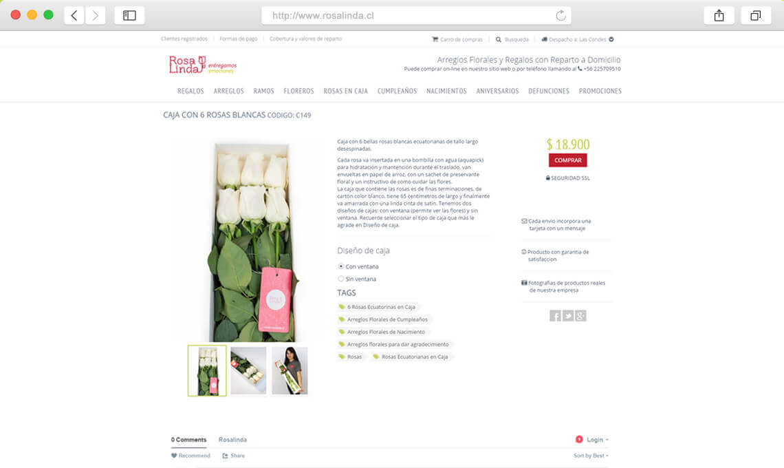 Tienda e-commerce rosalinda